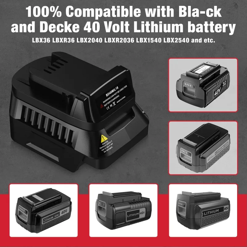 BD40MIL18 Battery Adapter Suit - Black+Decker Tool Cordless review and price
